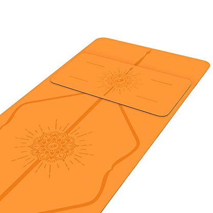Liforme Yoga Pad - Revolutionary Alignment System, Advanced Non-Slip Grip - color: Orange
