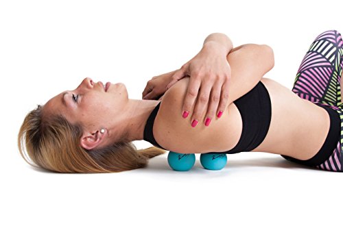 Therapy Massage Ball - Instant Muscle Pain Relief. Proven Effective for Myofascial Release, Deep Tissue Pressure, Yoga & Trigger Point Treatments. Set - 2 Extra Firm Balls W/Mesh Bag. - color: 2 Balls - Size 2.75in - Turquoise