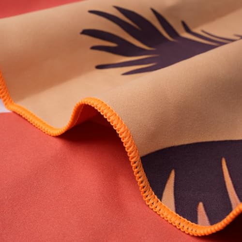 Eunzel 2 Pack Microfiber Beach Towel, Quick Dry Travel Towel Large Sand Free Towel for Beach, Camping, Swim Pool, Gym, Sports& Yoga 71"x32", Retro Tropics/Tropical Sunset - color: Retro Tropics& Tropical Sunset