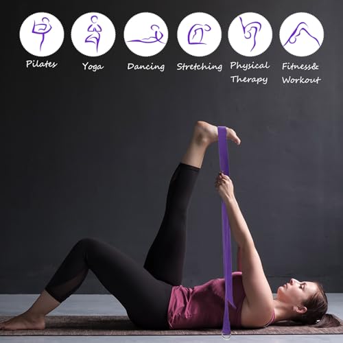 Outus 10 Sets Yoga Blocks and Straps Non-Slip EVA Foam Blocks with Metal D Ring Straps for Gym Exercise and Workout