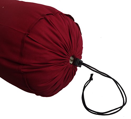Saffron Burgundy Bolster Pillowcase - Neck Roll Round Bolster Cover for Bed Sofa Chair Couch Lounge Cotton 6" Diameter x 26" Long (15 cm Diameter x 66 cm Long) Removable Cover - size: 6x26"