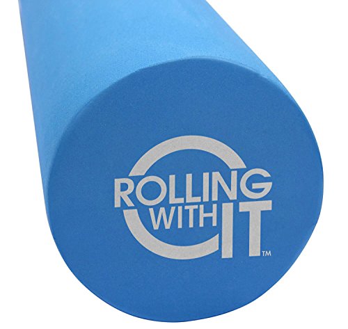 Rolling With It High Density Foam Roller for Physical Therapy | High-density EVA foam, Firm core with smooth surface, Keeps its shape, For back, legs & IT band, Deep tissue muscle recovery - size: 18 x 6 Inch
