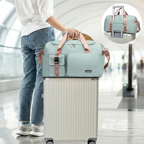 Eslcorri 42L Gym & Travel Duffel Backpack with Shoe & Wet Compartment, Blue - color: 42L-Blue