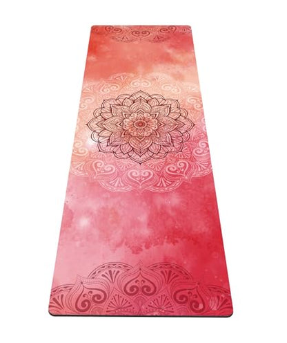 nuveti Yoga Mat Print Extra Thick TPE Non Slip Fitness Exercise Mat with Carrying Bag,72"x24" Extra Thick 6MM Exercise & Workout Mat for Yoga, Pilates Fitness and Floor Exercises - color: ManTuoLuo1