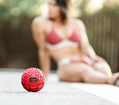 4KOR Massage Balls for Trigger Point Therapy - Myofascial Release Ball - Muscle Relief for Back, Neck, Shoulder, Foot Pain - Fitness Massage Balls for Mobility - Deep Tissue Release Ball - style: 4.75in Grippy Roller Ball