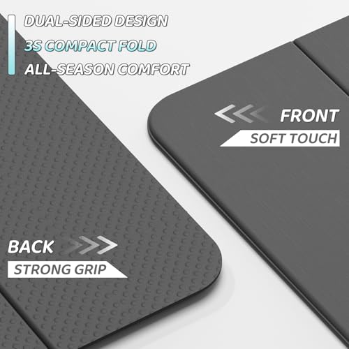 ILILI Foldable Yoga Mat 71 * 24 * 0.3 Inch - color: Grey