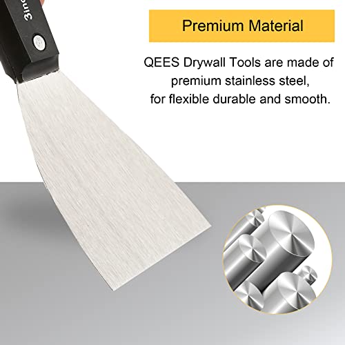 7 PCS Drywall Tools,Putty Knife Scraper Tool,Stainless Steel Paint Scraper Spackle Knife,Drywall Scraper Spackle Taping Knife for Spreading Mud, Taping,Repairing Wall.