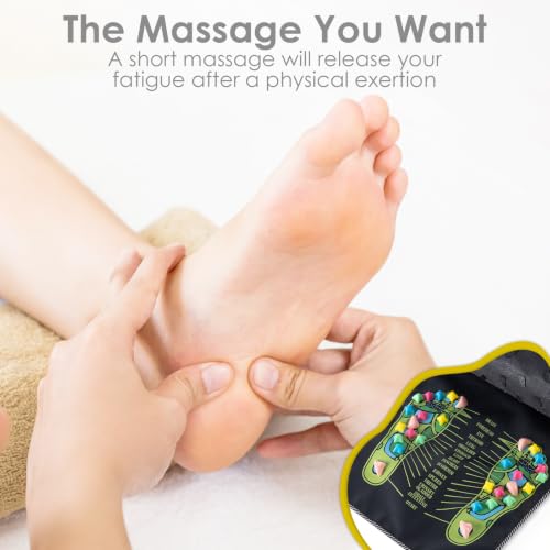 Foot Massage Mat, Reflexology Acupressure Mat for Foot Pain Relief