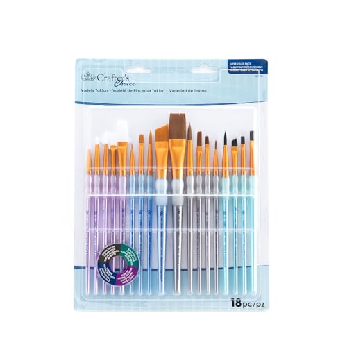 Royal Brush Crafter's Choice Variety Brush Value Set, Multicolor