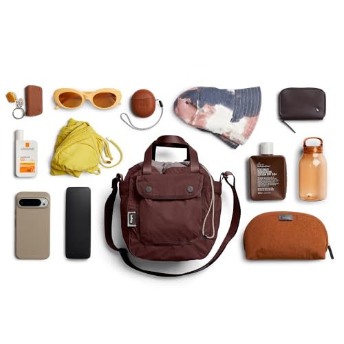 Bellroy Cinch Bucket Bag 9L, Lightweight Crossbody Bag - Burgundy - color: Burgundy