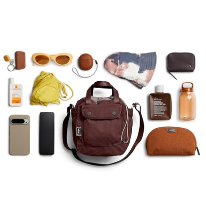 Bellroy Cinch Bucket Bag 9L, Lightweight Crossbody Bag - Burgundy - color: Burgundy