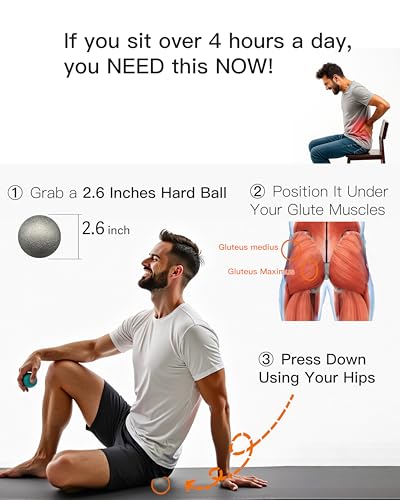Plantar Fasciitis Relief Massage Ball – Lacrosse Ball, Foot Massage Roller & Myofascial Release Ball for Foot Pain, Trigger Point Therapy, Hard Ball for Deep Tissue & Fascia Massage - color: Black
