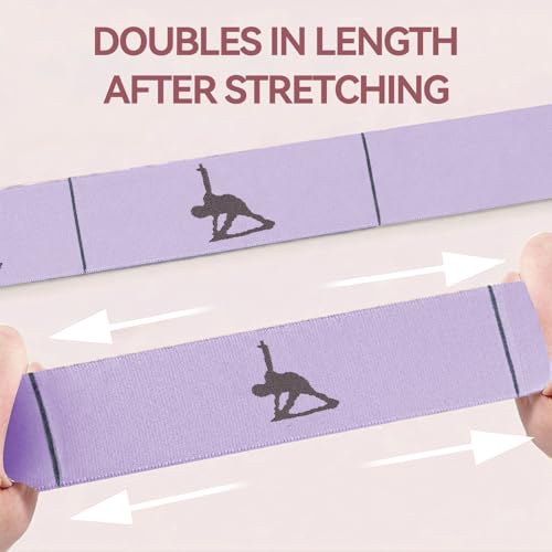 10 Loops Resistance Bands for Working Out, PT, Stretch Out Strap - color: Purple
