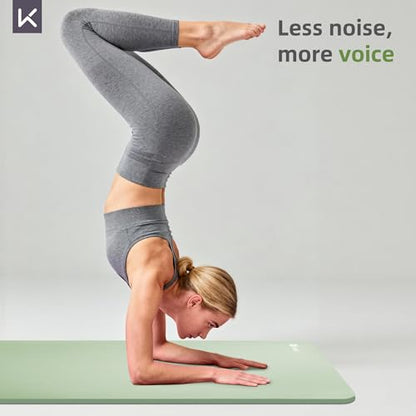 KEEP Extra Thick NBR Yoga Mat - color: Green, size: 72”x32”x15mm