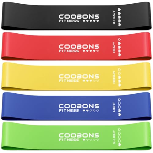 Resistance Bands for Working Out, Exercise Bands Resistance Bands Set with 5 Resistance Levels, Latex Loop Bands for Women Men, Workout Bands for Legs, Glutes, Strength Training, Yoga, Home Gym - color: 10-40LBS Assorted