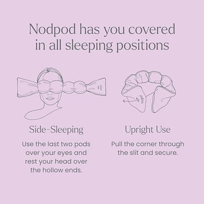 nodpod Patented Gentle Pressure Sleep Mask, Weighted Eye Mask | Patented Light Blocking Design for Sleeping, Travel & Relaxation, Bead Filled, Machine Washable, BPA-Free, Wisteria - color: Wisteria Cotton
