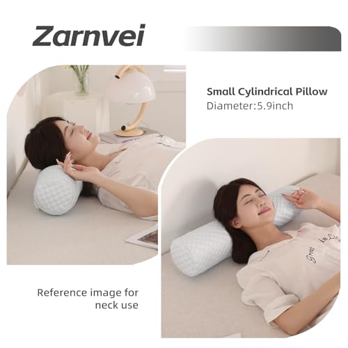 Summer Cool Touch Cylindrical Body Pillow, Round Bolster Pillow for Sleeping, Sofa Headrest Cushion, Blue, Grey，Multiple (Grey, 23.6 * 5.9in) - color: Grey, size: 23.6*5.9in