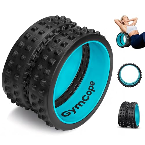 GymCope Curved Foam Roller, Spine-Safe Groove, 530 lb, Blue, Medium - color: Blue, size: Medium