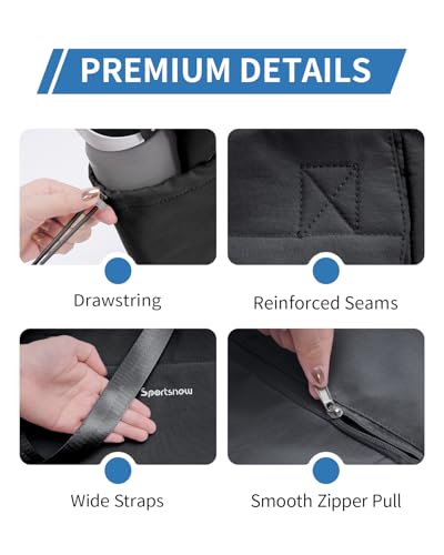 sportsnew Yoga Mat Bag Waterproof Tote Gym Bag Mat Carrier W/Wet Pocket - color: Black