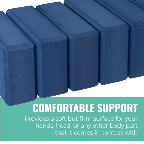 3in Foam Bulk Yoga Blocks, 10 Pack - color: Dark Blue
