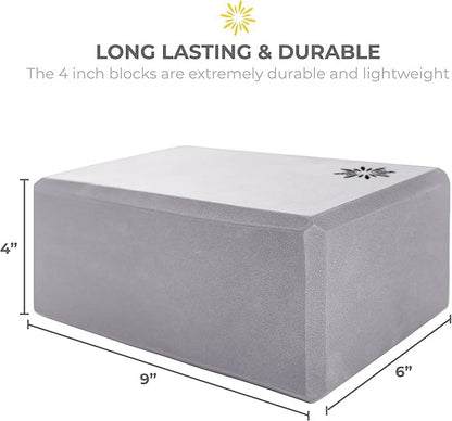 Bulk 4in Foam Yoga Blocks, 10 Pack - color: Assorted