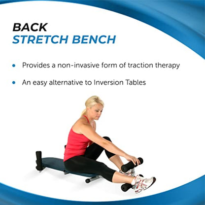 Stamina Products InLine Back Stretch Bench System, Blue Gray