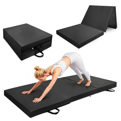 3 Inch Thick Yoga Mat 72 * 32 * 3 inch Extra Thick Exercise Mats Non-Slip Workout Mat for Pilates, Fitness, Gym, Stretching - color: Black