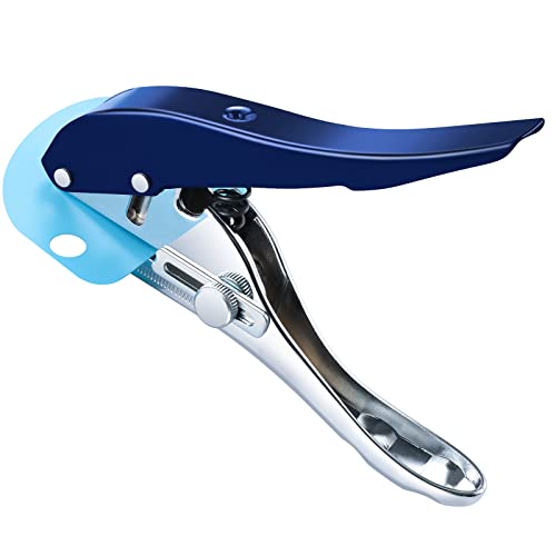 Heavy Duty Single Hole Punch - Portable Hand Held Paper Punch for Tags, Cards, Plastic & Cardboard (8MM Blue) - color: 8MM BLUE