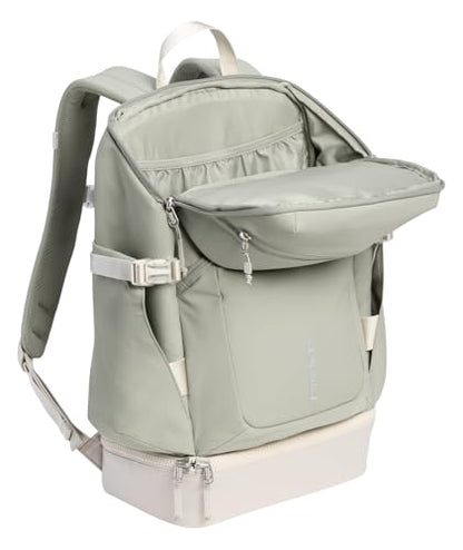 STANLEY Vitalize Backpack | Gym, Work & Travel Bag with Laptop Sleeve | Expandable Bottom Compartment | Tumbler & Water Bottle Pockets | Durable Recycled Fabric | Sage Grey - color: Sage Grey, size: Backpack