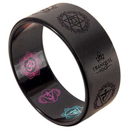 Enlighten Yoga Wheel - Great for Adding Active Strength and Flexibility to Your Exercise and Yoga Practice - color: Black