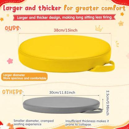 Gerrii 12Pcs Floor Cushions for Classroom,15 in Extra Thick Flexible,Multi - color: Multicolor