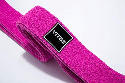 Vitos Fitness Polyester V-Power Band | Allergy Prevention Snap Proof Pull Up Assist Heavy Duty Resistance Mobility Lifting Perfect Body Stretching Training