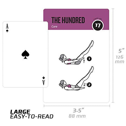 NewMe Fitness Pilates Workout Cards - 50 Card Exercise Deck - style: Pilates