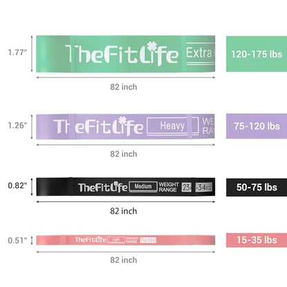 TheFitLife Pull Up Assistance Bands Heavy Duty Resistance Bands for Workout - color: Black