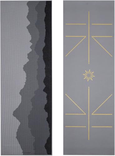 Ascend 6mm Thick Yoga Mat, 72x24in - color: Granite - Printed