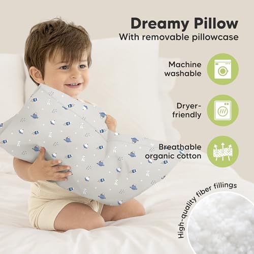 Toddler Pillow with Pillowcase, 13x18 My Little Dreamy Pillow (Cosmo) - color: Cosmo