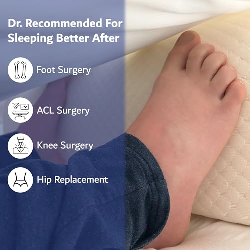 Triangle Foot Pillow - Optimal Restful Sleep Blanket Elevation Wedge Pillow, Comfortable Sleep Leg Pillow, Ankle Support Pillow, Recommended for Back/Knee/Hip Pain - color: White Triangle