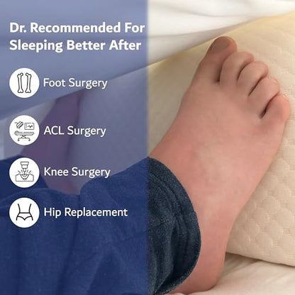 Triangle Foot Pillow - Optimal Restful Sleep Blanket Elevation Wedge Pillow, Comfortable Sleep Leg Pillow, Ankle Support Pillow, Recommended for Back/Knee/Hip Pain - color: White Triangle