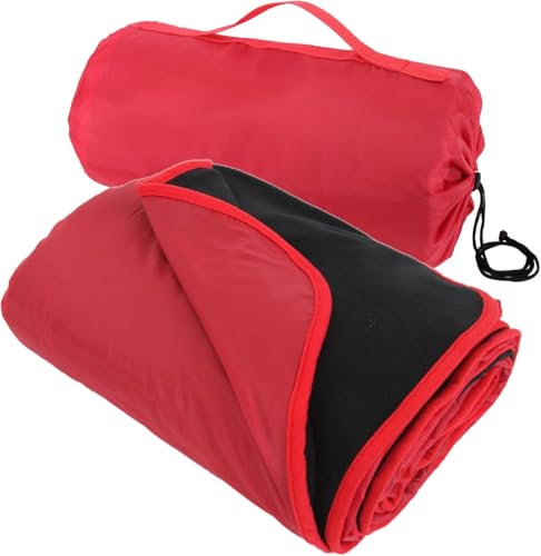 Threadart Waterproof Blanket Outdoor Stadium Blanket | Black/Red - color: Black/Red