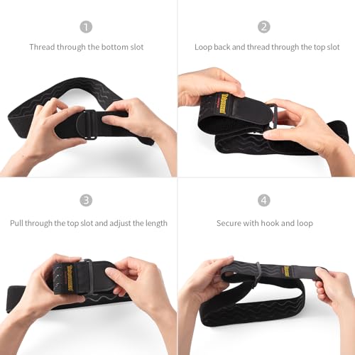 Trilancer Elastic Cinch Straps with Anti-Slip Strips, 24'' x 2'' (4 Pack) | Multipurpose Hook and Loop Bundling Straps for Hose, Cords, Bike, Luggage, Camping, Yoga Mats - size: 24"(4 pcs)