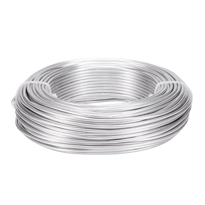 114 Feet 10 Gauge Aluminum Wire Silver Bendable Metal Craft Wire for Beading Jewelry Craft Making (2.5mm) - color: Round-Silver, size: 2.5mm