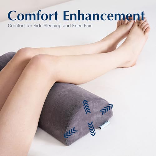 Knee Pillow for Back Sleeping, Grey - size: Large