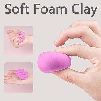 Cutedeer Pink Air Dry Clay, 1.1lb Foam Modeling Clay, Soft Squishy Molding for Kids Adults, Arts & Crafts Project Slime Supplies(1.1lb - 1 Pack, Pink) - color: Pink, size: 1.1lb - 1 PACK