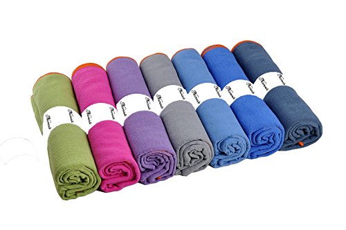 Namaste Skidless Premium Mat-Size Yoga Towel with Non Slip Grip;Exercise,Fitness,Pilates,and Yoga Gear; - color: Grass Green