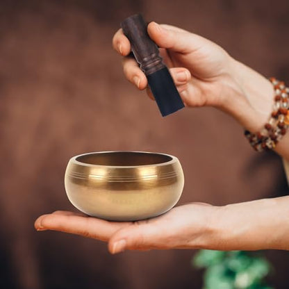 Kmise Tibetan Singing Bowls Set- Handmade in Nepal Meditation Sound Bowls for Yoga, Meditation, Mindfulness, Healing and Chakra Balancing, Stress Relief (5', World Tree) - color: 5inch World Tree