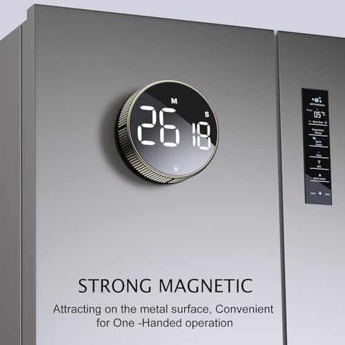 BlueSnail Kitchen Timer with LED Digital Display Smart Efficana for Home Classroom Gym Office, Volume and Brightness Adjustable Productivity Timer (Guncolor) - color: Guncolor