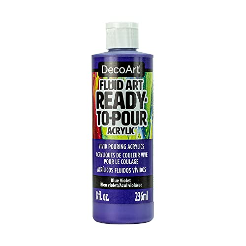 Deco Art DecoArt FluidArt Ready-To-Pour Acrylic Paint 8oz-Blue Violet - color: Blue Violet