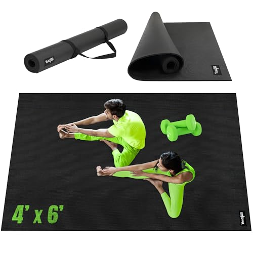 YES4ALL Exercise Mat for Home Gym, Fitness Workout Mats - style: A. Foam Large Exercise Mat