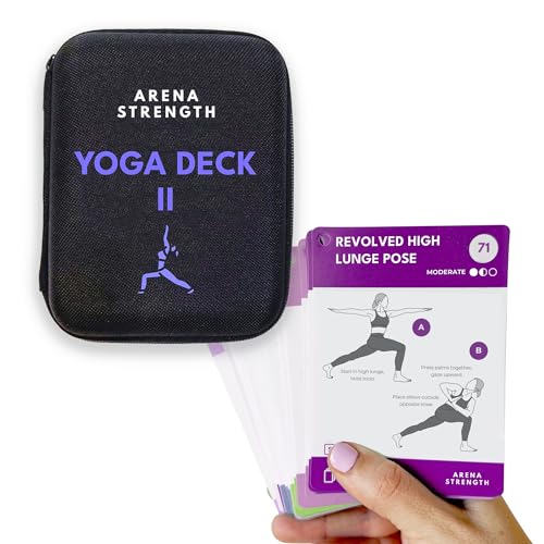 Arena Strength Deck II Yoga Asana Cards - deck 2 Yoga Pose Deck | For Home Workouts & Instructor Training, Easy-to-Follow Yoga Poses, Improves Flexibility, Balance & Strength