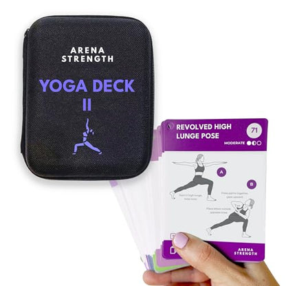 Arena Strength Deck II Yoga Asana Cards - deck 2 Yoga Pose Deck | For Home Workouts & Instructor Training, Easy-to-Follow Yoga Poses, Improves Flexibility, Balance & Strength